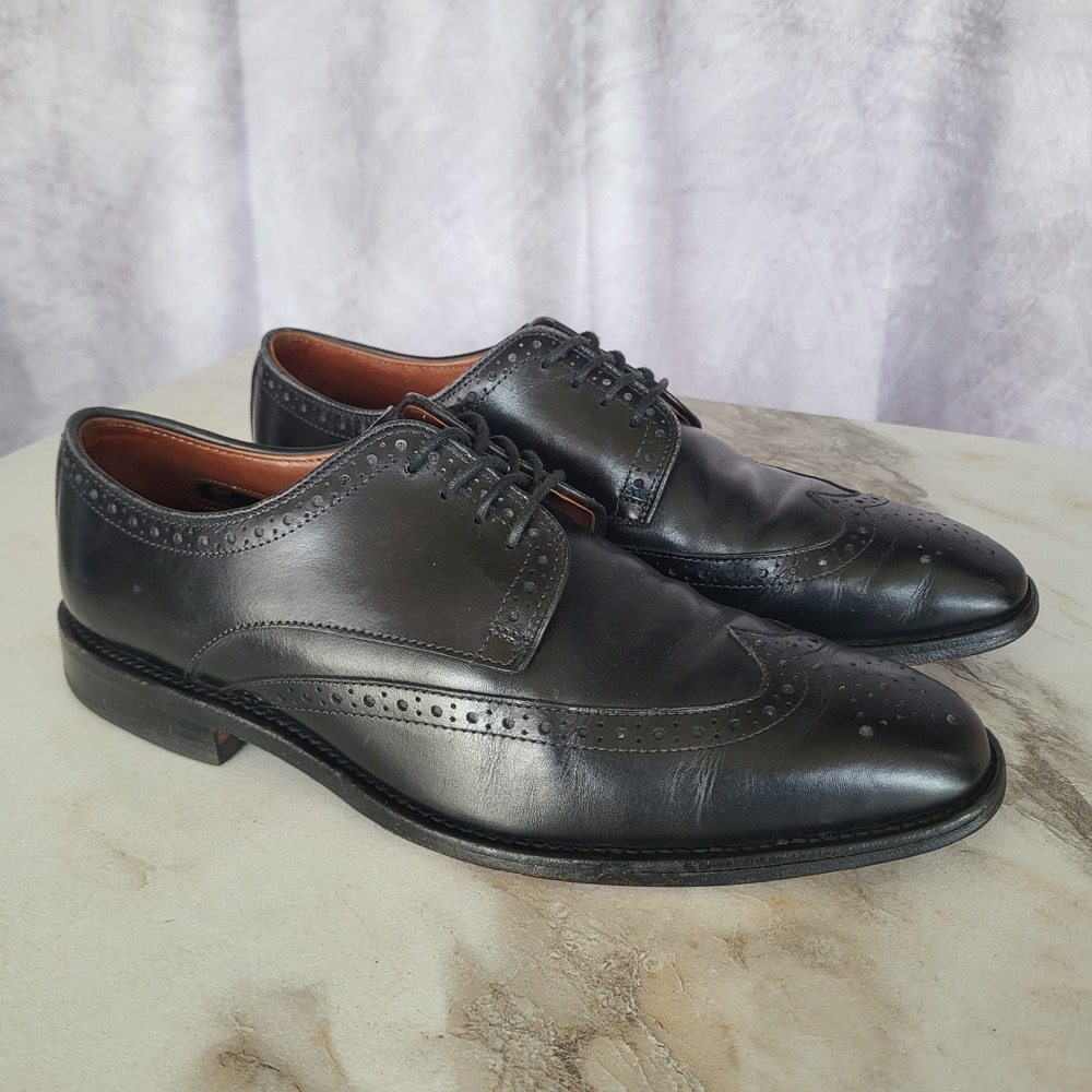 Allen Edmonds Bel Air Wingtip Brogue Derby Dress Shoes Men's 8 D Black
